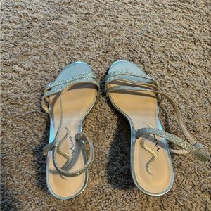 Nina silver formal heels. Size 6.5